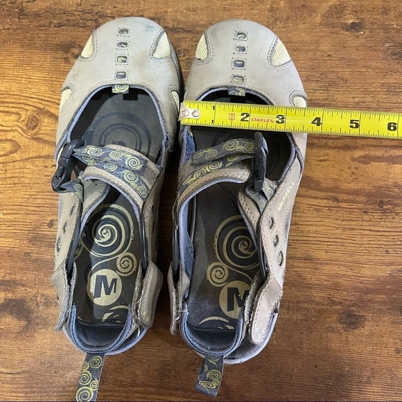 Merrell Siren Ginger Gray Women 8.5 Beige Mary Jane Hiking Vibram Shoes GUC - Picture 5 of 8